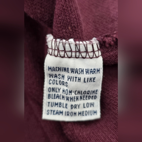 Vintage Polo by Ralph Lauren Polo Shirt Mens XL Burgundy Short Sleeve Green Pony - Picture 6 of 9